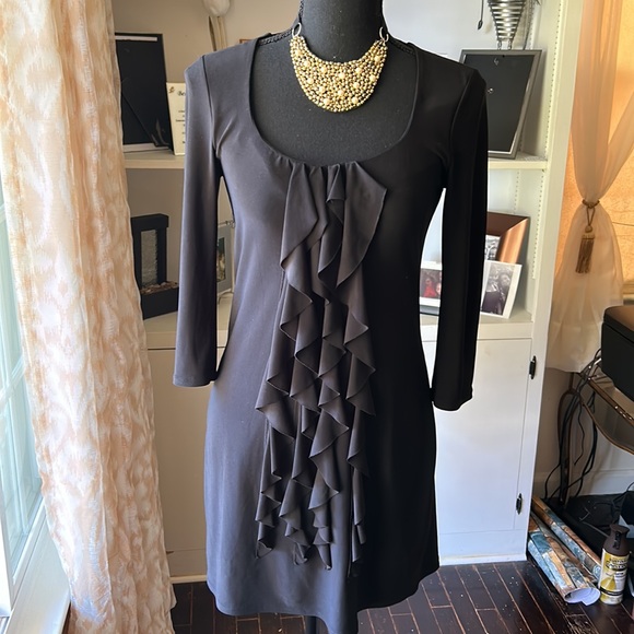 White House Black Market Ruffle Sleeve Dress - Picture 8 of 11